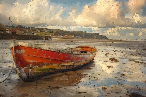 Sunset beach seascape - sunset,