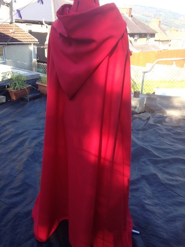 Red hooded cloak with - hooded,