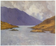 Leenane, Paul Henry Irish landscape print in 11 x 14 inch mount SUPERB