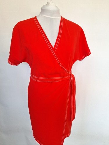Next red wrap dress - wrap, 12