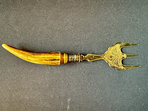 Victorian era bread fork with - bread,