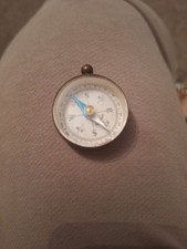 Vintage German-Made Small Brass Pocket Compass D25mm