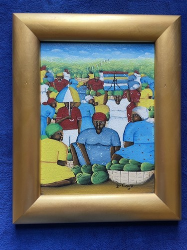 Framed original oil board - framed,