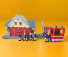 Fireman Sam Fire Station Play Set & Jupiter Vehicle  X5 Figures Toy Imaginative.