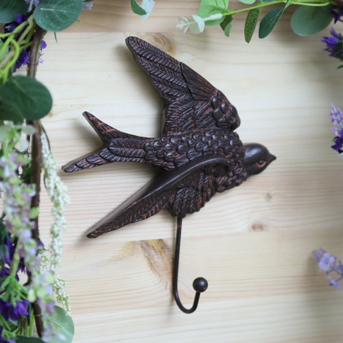 Swallow hook bronze coat wall - swallow,