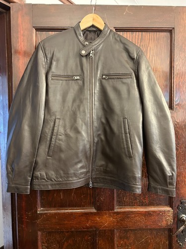 Genuine leather biker jacket - genuine,