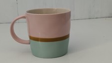 " White Stuff " Pastoral Pink/MintyGreen Ceramic Glazed Coffee Mug/Cup