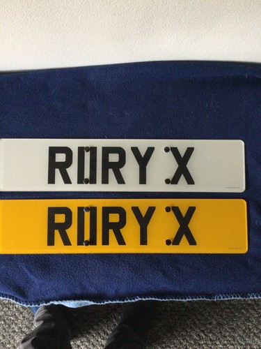 Rory private number plate - x,