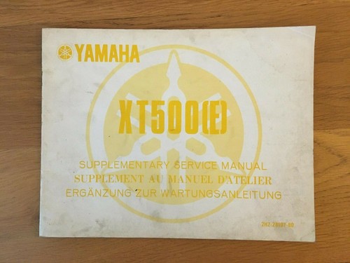 Yamaha xt500e supplementary - xt500e,