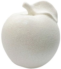 White Ceramic Apple Ornament
