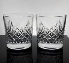 Edinburgh Jura - 2x Cut Crystal 8.5cm / 250ml Whisky Tumbler Glasses - Signed