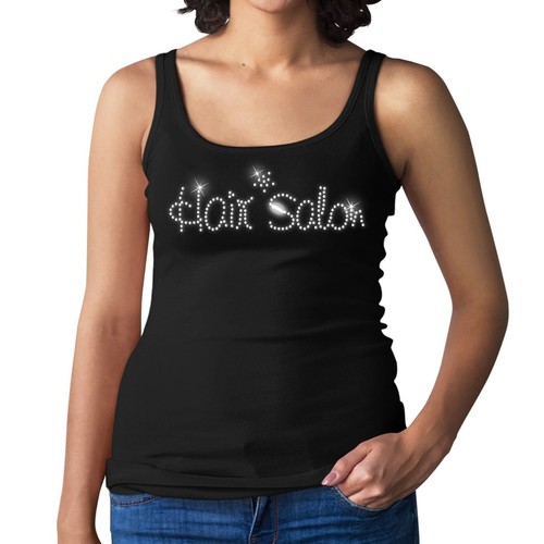 Hair salon crystal design vest - salon,