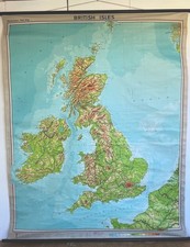 Vintage  1960’s School Map: Westermann British Isles Wall Map