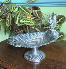 LARGE ART DECO WMF SQUIRREL NUT SHELL SERVING DISH C1920s ~ SILVER PLATED EPNS