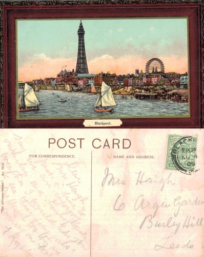 Vintage postcard blackpool - postcard,