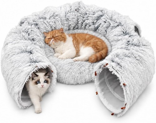 Donut cat tunnel bed - donut,