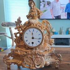 Antique gilt spelter mantel