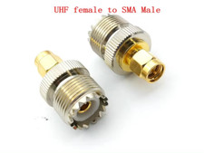 SMA Male To UHF SO239 PL259 Female Adaptor RF Convertor Use Scanner Etc
