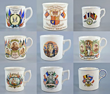 ANTIQUE WW1 COMMEMORATIVE CUP MUG ALLIED FLAGS PEACE – VARIOUS AVAILABLE