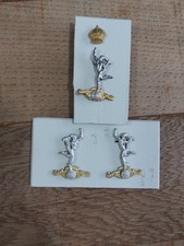 BRITISH ARMY ROYAL SIGNALS OFFICERS CAP AND COLLAR BADGES 1947-52
