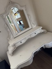 Shabby Chic Dressing Table With 4 Draws And A Mirror, 