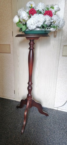 Solid mahogany plant stand - mahogany,