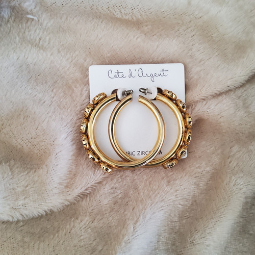 Cote argent cubic - argent, zircona