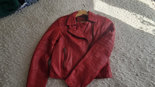 Zara woman red - leather, biker
