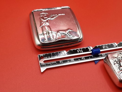 Vintage silver plated vesta - 2x,