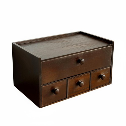 Wooden desktop storage cabinet - desktop,