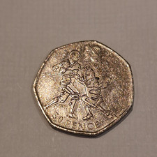 Rare UK 50p Coin London Olympics Fencing 2011 EF