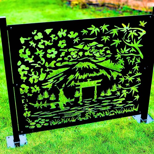 Metal japanese garden fencing - metal,