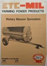 Vintage ETC Mil Rotary Manure Spreaders Brochure, 1979
