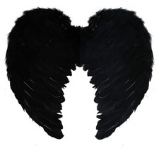 BLACK FEATHER ANGEL WINGS