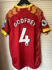 MATCH WORN 2019-20 Norwich City Away Shirt GODFREY 4 with COA