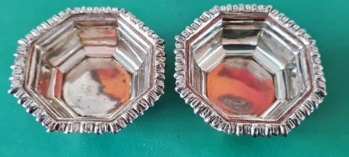 Victorian silver salt trinket - silver,