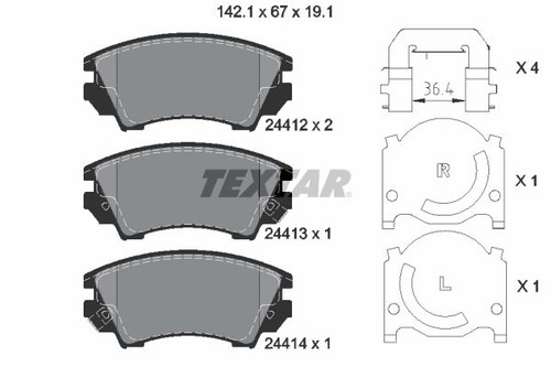 Brake pad set disc - brake,