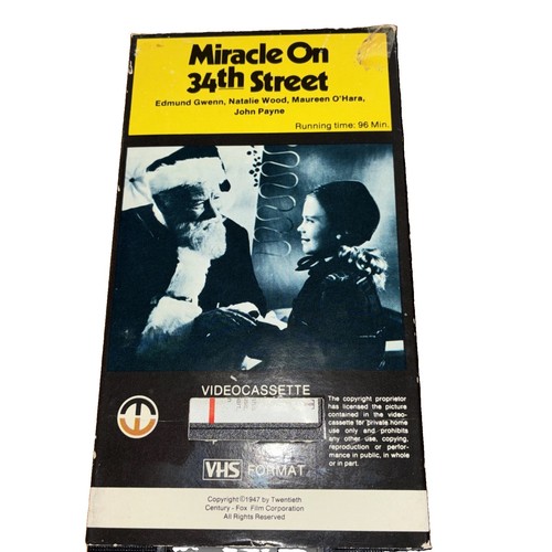 Miracle 34th street vhs - on,