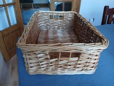 VINTAGE WICKER BASKET  WITH