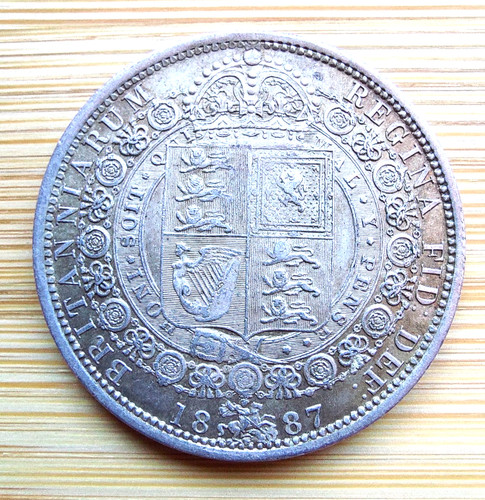 Queen victoria silver half - queen,
