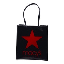 Vintage Macys New York Small Black & Red Tote Shopping Bag