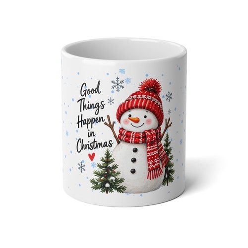 Snowman with red - snowman, hat