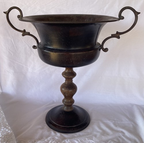 Brass metal vase urn - vase,
