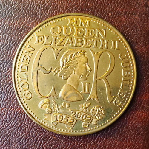 Golden jubilee medal - golden,