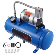12V Air Compressor with 1.6 Gal/6L Tank Onboard Air Horn Compressor System