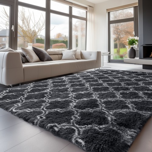 Fluffy rugs large shaggy - rugs,