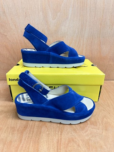 Fly london blue - blue, platform