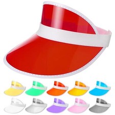 Unisex Neon Retro Sun Visor Hat Headband Cap For Golf Stag Poker Party Hats Lot