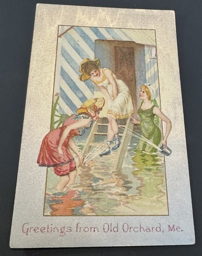 Vintage old orchard beach - vintage,