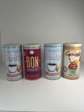 Honos - Retro Style Storage Tins x 4 - American Diner Style - Food Canisters